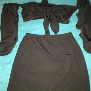 2 piece mini skirt set